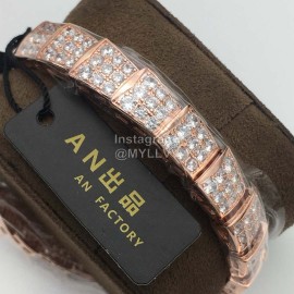 Bvlgari An Factory Diamond Quartz Watch For Women Rose Gold