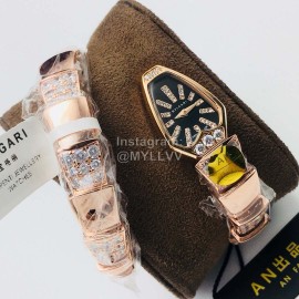 Bvlgari An Factory Fashion Diamond Quartz Watch For Women Rose Gold