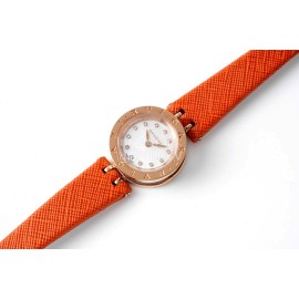 Bvlgari B.Zero 1 Cowhide Strap 23mm Dial Watch Orange