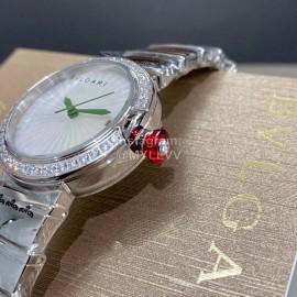 Bvlgari Lvcea Steel Strap Diamond Calendar Watch