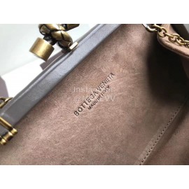 Bottega Veneta Gray Sheepskin Woven Antique Hand Bag