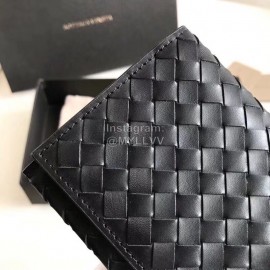 Bottega Veneta Classic Long Folding Cowhide Wallet Black