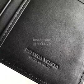Bottega Veneta Classic Long Folding Cowhide Wallet Black