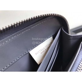 Bottega Veneta Classic Long Soft Leather Zipper Wallet Gray 114076