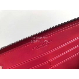 Bottega Veneta Classic Long Soft Leather Zipper Wallet Red 114076
