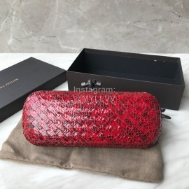 Bottega Veneta Fashionable Cowhide Knitting Party Bag Red