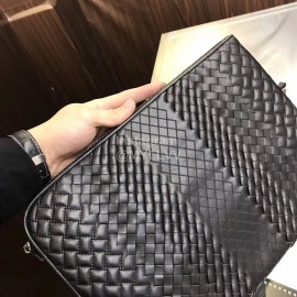 Bottega Veneta Cowhide Woven File Bag Hand Bag For Men