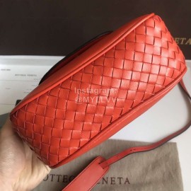 Bottega Veneta Fashionable Lambskin Woven Messenger Bag For Women Red