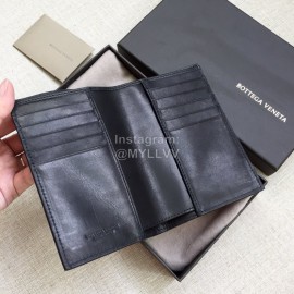 Bottega Veneta Simple Cowhide Woven Two Fold Wallet For Men