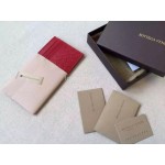 Bottega Veneta Simple Cowhide Woven Card Bag Red