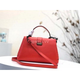 Bottega Veneta Fashion Napa Leather Woven Handbag Messenger Bag Orange Red