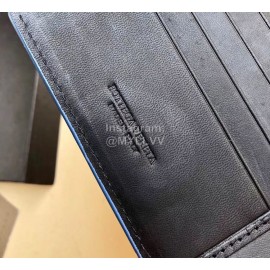 Bottega Veneta New Cowhide Woven Short Two Fold Wallet Blue 110915 