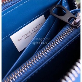Bottega Veneta Classic Cowhide Woven Long Zipper Wallet Red 114076
