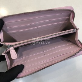 Bottega Veneta Fashionable Lambskin Knitted Butterfly Zipper Purse Pink 114076