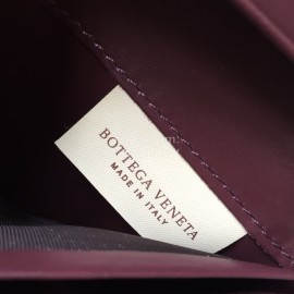 Bottega Veneta Fashion Woven Cowhide Long Folding Suit Clip Purple