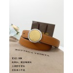 Bv Soft Brown Leather Pure Copper Buckle 25mm Belts