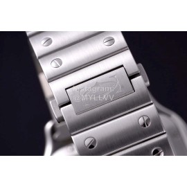 Cartier Santos Series Square Dial Steel Strap Watch Gray