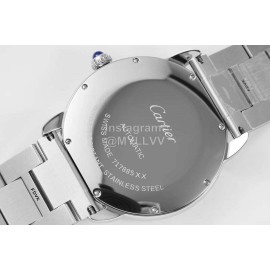 Cartier Waterproof Roman Digital Time Scale Steel Belt Watch Navy