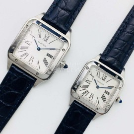 Cartier Santos-Dumont Square Dial Watch For Men And Women Wssa0022 Silver