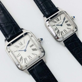 Cartier Santos-Dumont Silver Square Dial Watch For Men And Women Wssa0022