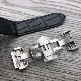 Cartier X46 Leather Strap Waterproof Mechanical Watch Silver
