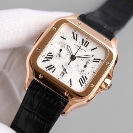 Cartier 904l Fine Steel Case Multifunctional Watch Rose Gold