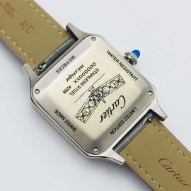 Cartier Uu Factory Santos-Dumont Square Dial Watch Gray