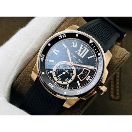 Calibre De Cartier Eg Factory Luminous Calendar Watch Black