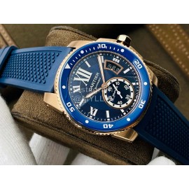 Calibre De Cartier Eg Factory Luminous Calendar Watch Blue