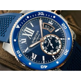 Calibre De Cartier Eg Factory Luminous Calendar Blue Watch