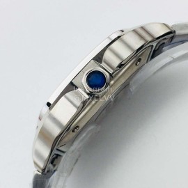 Santos De Cartier Bv Factory Diamond Square Dial Watch Silver
