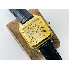 Cartier Uu Factory Santos-Dumont 904l Fine Steel Case Watch Black