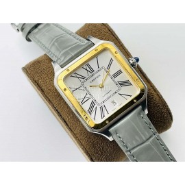 Cartier Uu Factory Santos-Dumont 904l Fine Steel Case Watch Gray