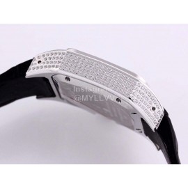 Cartier Sf Factory Diamond Square Dial Mechanical Watch Black