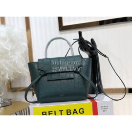 Celine Fashion Alligator Handbag Messenger Bag Green