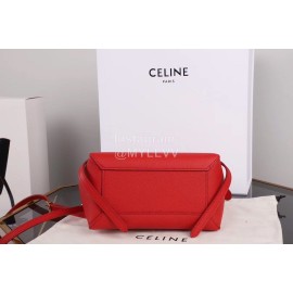 Celine Fashion Palm Pattern Crossbody Bag Handbag Red 175519