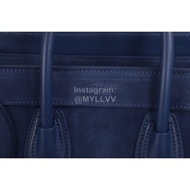 Celine Fashion Calfskin Portable Messenger Smiling Face Bag Blue 168243