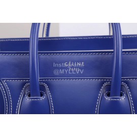 Celine Fashion Blue Calfskin Portable Messenger Smiling Face Bag 168243