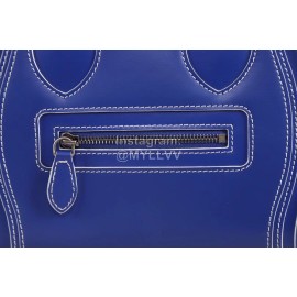 Celine Fashion Blue Calfskin Portable Messenger Smiling Face Bag 168243