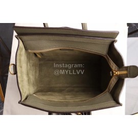 Celine Fashion Calfskin Portable Messenger Smiling Face Bag Green 168243