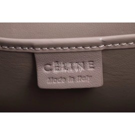 Celine Fashion Calfskin Portable Messenger Smiling Face Bag Gray 168243