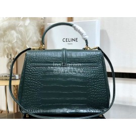 Celine Medium New Leather Gold Lock Hanging Handbag Messenger Bag Black 188004