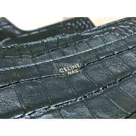 Celine Medium New Leather Gold Lock Hanging Handbag Messenger Bag Black 188004