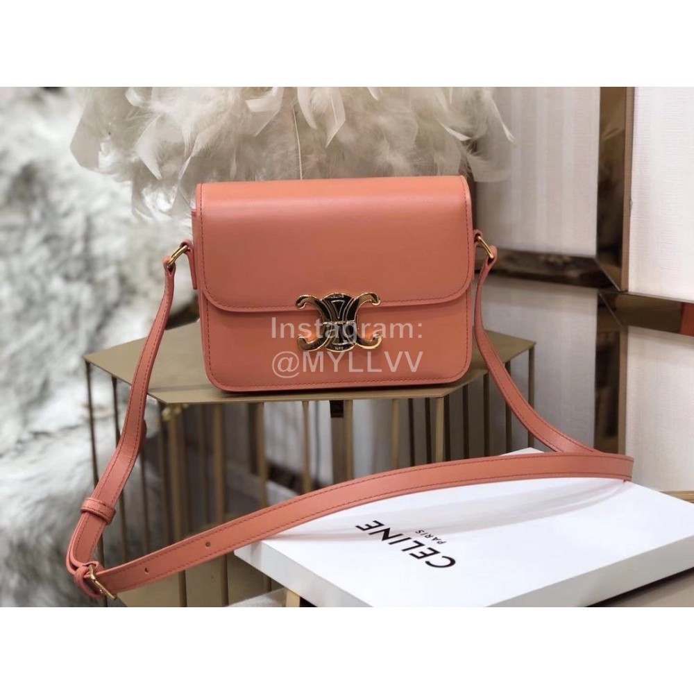 Celine Fashion Mini Calf Retro Shoulder Bag Pink 188423