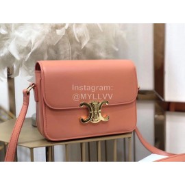 Celine Fashion Mini Calf Retro Shoulder Bag Pink 188423