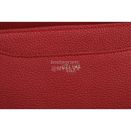 Celine Litchi Cowhide Handbag Messenger Bag For Women Red 187374
