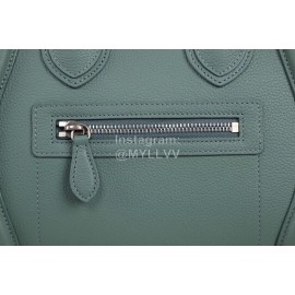 Celine Large Fashion Calfskin Smile Face Bag Handbag Green 167793