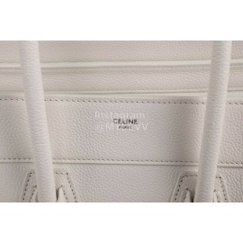 Celine Large Fashion Calfskin Smile Face Bag Handbag White 167793