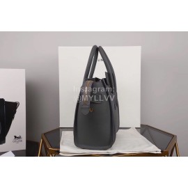 Celine Large Fashion Calfskin Smile Face Bag Handbag Gray 167793