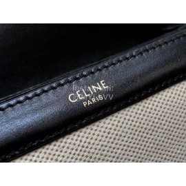 Celine Color Matching Calfskin Canvas Messenger Bag 188423